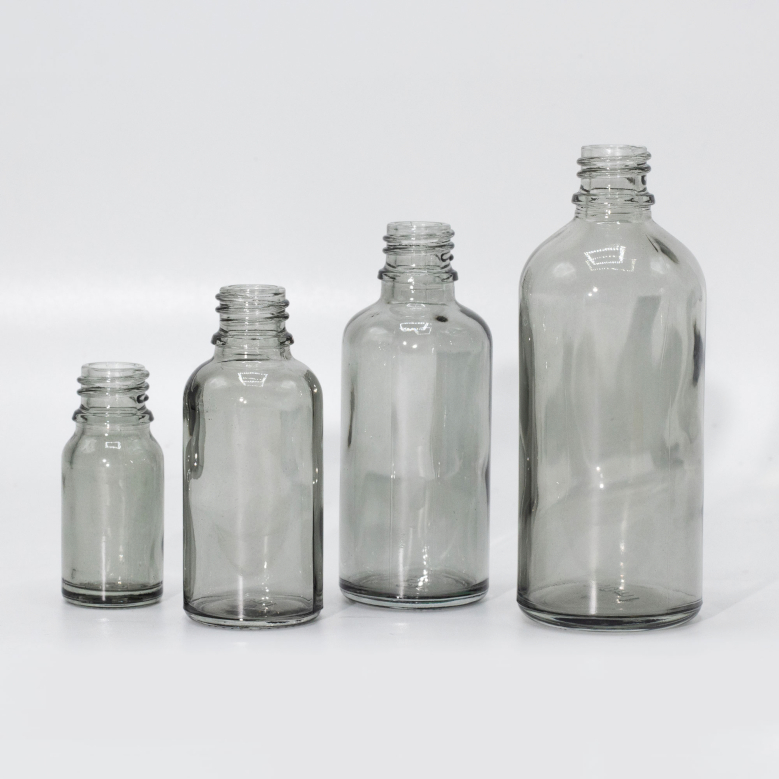 Veleprodajne Staklene Boce s Kapaljkom u Dimnoj Sivoj Boji 