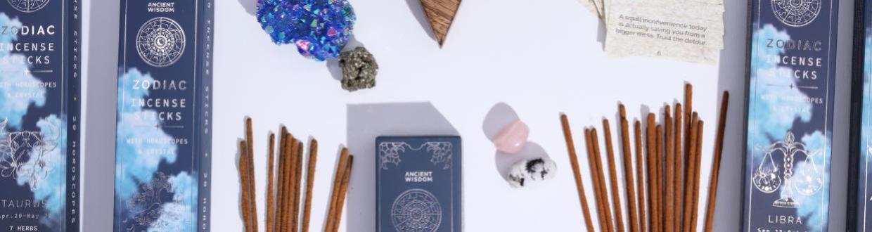 Početni Set Mirisnih Štapića s Kristalom Zodijaka